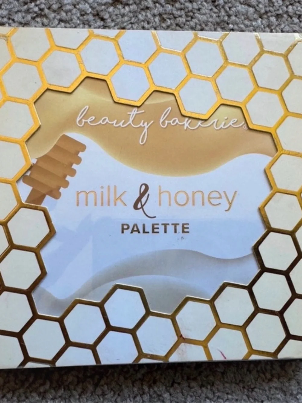 Beauty Bakerie Milk & Honey Palette - White and Gold Honeycomb Design